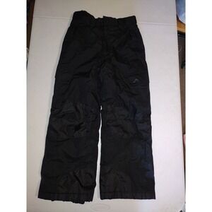 Vertical 9‎ Kids Black Insulated Snow Pants Cargo Pocket Size L 10/12 Adjustable